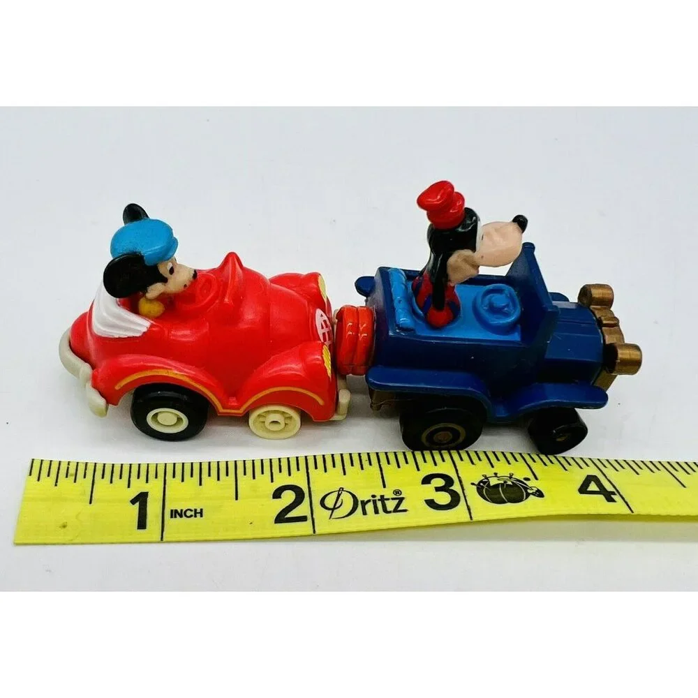 Disney Pull Back Cars Mickey Mouse Goofy‎ Vintage McDonalds Lot Of 2